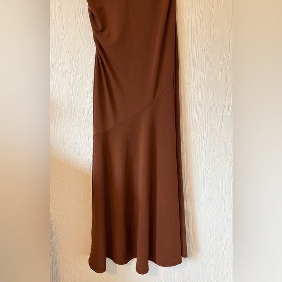 Zara NWT Asymmetrical Sleeveless Maxi Ruched Bodycon Contoured Fishtail Dress - Picture 6 of 16